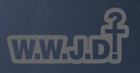 WWJD - What Would Jesus Do? - Vinyl Decal Sticker #1309 | Vinyl Color: Silver Decals StickyChimp SC-Batch-C-2601