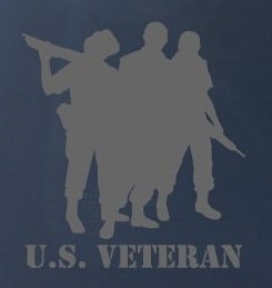 US VETERAN - Military - Vinyl Car Decal Sticker #1322 | Vinyl Color: Silver Decals StickyChimp SC-Batch-C-2970
