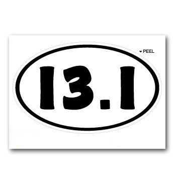 13.1 Half Marathon Running Jogging Black - Window Bumper Locker Sticker Decals StickyChimp SC-Batch-C-3018