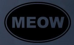 MEOW - Cat - Vinyl Car Decal Sticker #1538 | Vinyl Color: Black Decals StickyChimp SC-Batch-C-3033