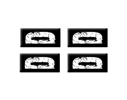 Letter Initial D - Set of 4 Stickers Decals StickyChimp SC-Batch-C-2406