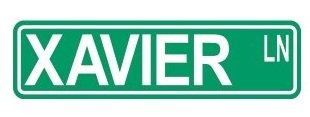 Xavier Street Sign - Vinyl Sticker Decal Wall Art Decor - Green Wall Stickers & Murals StickyChimp SC-Batch-C-726