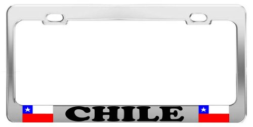 CHILE COUNTRY FLAG METAL HIGH QUALITY LICENSE PLATE FRAME CAR ACESSORIES Frames Product Express Country0018