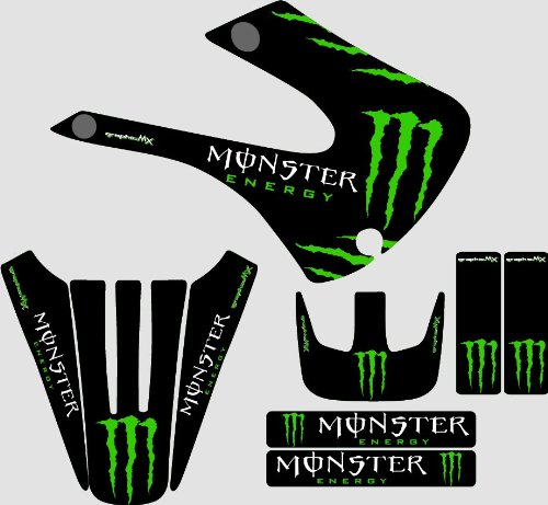 Kawasaki KX85 & KX100 Monster 1 graphics kit Decals Graphic MX kx8502monster1_kit