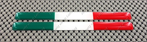 Italy Italia Flag 3d Domed Sticker Wide Mini 2 Pcs Bumper Stickers, Decals & Magnets 3D Lettering 616641657109