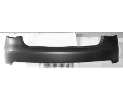 2007 Volkswagen Jetta Rear Bumper, Painted 9048 Black Magic Pearl Bumpers Online Part Bin VW1100160P