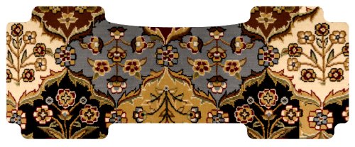 Intro-Tech Oriental Rear Custom Fit Auto Floor Mat - (Multi-Color Gul) Custom Fit Intro-Tech Automotive NS-193-OC-02