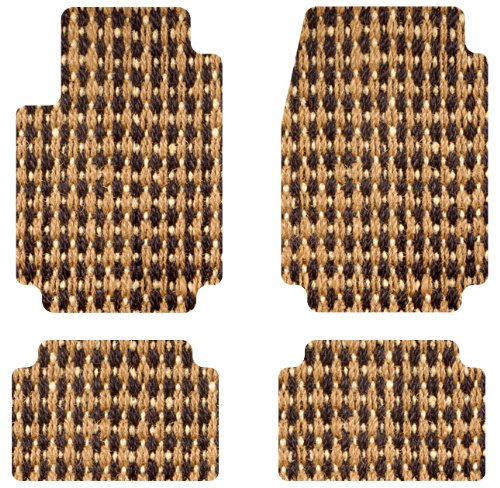 Intro-Tech Coco Custom Fit Auto Floor Mat - (Natural/Cream/Brown), Set of 4 Custom Fit Intro-Tech Automotive AR-118-CM-769