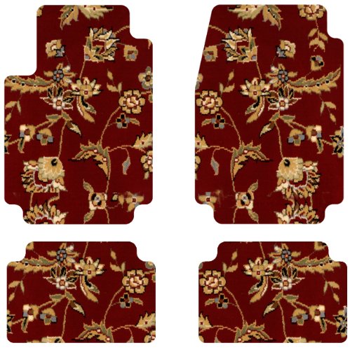 Intro-Tech Oriental Custom Fit Auto Floor Mat - (Red Sultan), Set of 4 Custom Fit Intro-Tech Automotive PM-105-OC-06