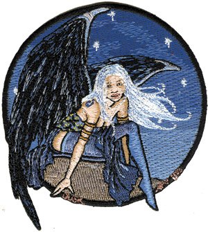 Amy Brown DUSK Fairy PATCH Iron-On / Sew-On Amy Brown Officially Licensed Fairies & Fantasy Artwork, 3.75 x 3.5 EMBROIDERED Patch Bumper Stickers Officially Licensed Exclusive Original Artwork P-2630