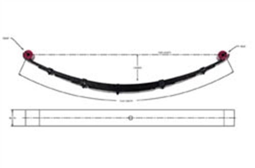 Pro Comp Suspension 51323 Leaf Spring Height 2.5 in. 87-95 WRANGLER (87-95YJ) Helpers Pro Comp Suspension 51323