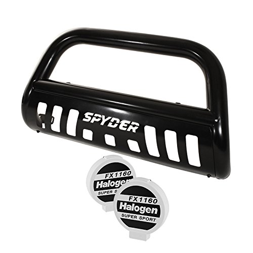 Carpart4u Nissan Frontier 05-07 / Pathfinder 05-07 - 3 Inch Black Powder Coated Bull Bar With 4x4 5 Inch Fog Lights With White Cover Bumper Guards Spyder Auto NF-A02G1200-BK+FL-CH-27003-E
