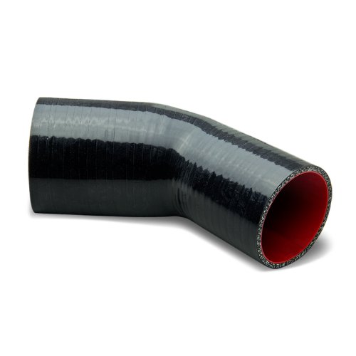 Auto Dynasty 2.5 - 3 Turbo/Intake Piping 45 Degree Elbow Black & Red Silicone Reducer Hose Hoses & Hose Clamps Auto Dynasty AD-SH-25-3-45-BK-RD