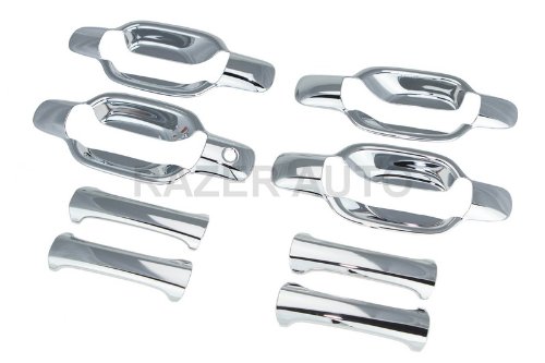 Razer Auto 2004-2012 CHEVY CHEVROLET COLORADO / 2004-2012 GMC CANYON CHROME DOOR HANDLE COVER 4D NO PASSENGER SIDE KEYHOLE Chrome Trim & Accessories Razer Auto RZWDH-0016