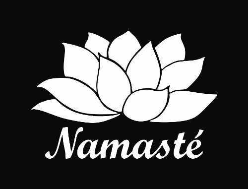 Yoga Namaste Lotus Vinyl Die Cut Decal Sticker 6 White Decals Simply Texas YNL-WH-6