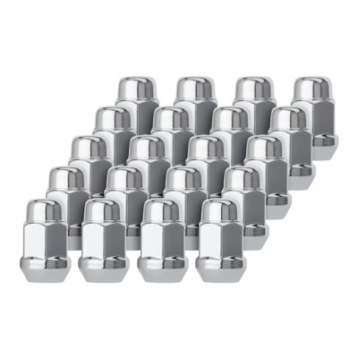 20 Premium DPAccessories Chrome Closed Bulge Acorn Wheel/Lug Nuts (14x1.5 Thread) 1.4 Tall, 19mm - 3/4 Hex Drive Lug Nuts DPAccessories D3118-HT-2305/20