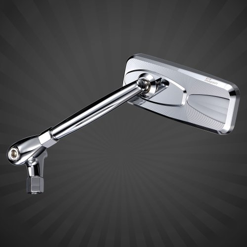 Magazi motorcycle mirrors aluminum modern chrome for BMW M10 x 1.5 adapters Mirrors Magazi MG-1826NC-modern-chrome-10mm15-blk