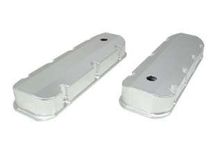Fabricated Valve Cover - BBC, Short Bolt W/ Hole, Clear Anodized Valve Covers Restoration Performance SJM8092-8CAS