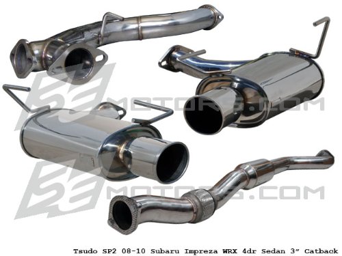 Tsudo 08-10 WRX Sedan 3in SP2 JDM catback exhaust Cat-Back Systems Tsudo Performance 20-6350
