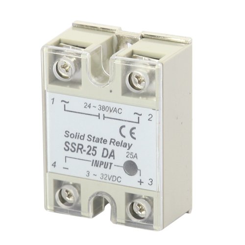GadgetZone (US Seller) AC 24-380V Output DC 3-32V Input Solid State Relay SSR-25 DA 25A, Optical Isolation Between Input and Output Relay Control Module Gadget Zone BIB0008