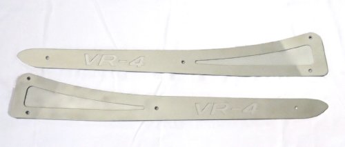 Lower Door Trim Aluminum Cover Plate Bead Blast VR-4 Logo Key Chains 3SX DOORTRIMLOWALBB-VR4