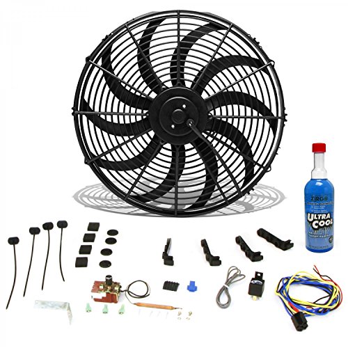 Zirgo 10284 Super Cool Pack (2122 fCFM 14 S Blade Fan, Adjustable Temp Switch, Harness, and Brackets and Additive) Fans Zirgo 10284