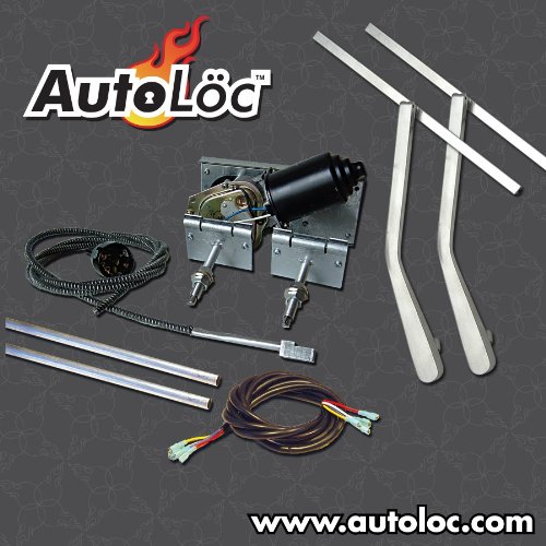 Heavy Duty Power Windshield Wiper Kit with Bottm MountWiper Arms Heavy Duty Powe Arms AutoLöc 9867