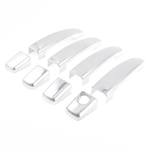 4 Pcs Silver Tone ABS Adhesive Car Door Handle Cover for Chevy Cruze Accessories Amico a13110400ux0507