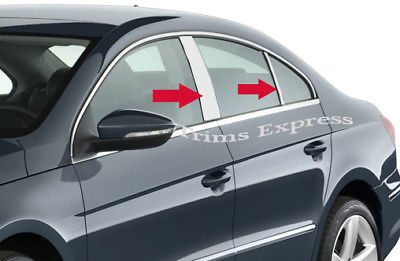 Chrome Effect P7236 2010-2013 Volkswagen CC Sport 4Pc Stainless Steel Pillar Post Doors Chrome Effect P7236