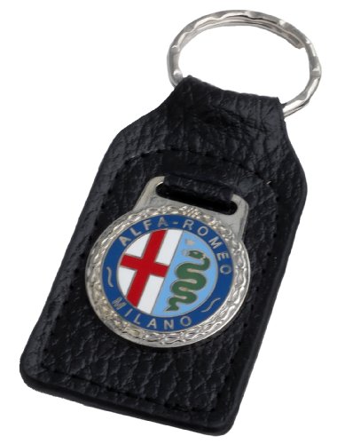 Alfa Romeo Leather/Enamel Keyring/Keyfob Key Chains Triple-C FOB_ALFA