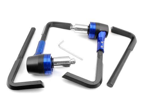 1 Pair Motorcycle CNC Aluminum Front Adjustable 7/8(22mm) Brake Clutch Lever Guards Proguard System Protector Handlebar Brush Blue Fit for HYOSUNG GT250R 2006-2010 F-8/H-8 Pads GAO GAO41-MTJ-X-1307-146-blue