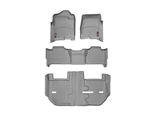 WeatherTech (46066-1-2-462355) FloorLiner with Center Aisle, Front/Rear, Gray Custom Fit WeatherTech 46066-1-2-462355