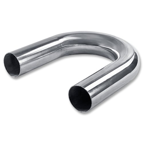 Auto Dynasty 2.5 Silver Aluminum U-Bend Exhaust Pipe Pipes Auto Dynasty AD-UP-25