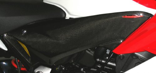 Powerbronze 207-H112-581 carbon fibre side panel to fit Honda CBR600F Carbon Fibre - Gold Mesh Side Panels Powerbronze International 207-H112-581