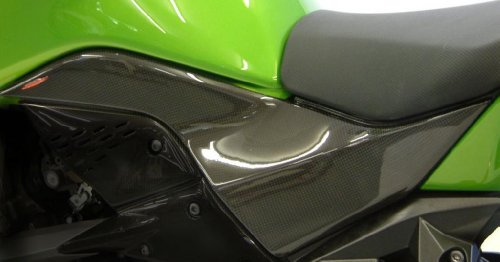 Powerbronze 207-K111-081 carbon fibre side panel upper to fit Kawasaki Z750, Z1000 and Z750R (pair) Carbon Fibre Side Panels Powerbronze International 207-K111-081