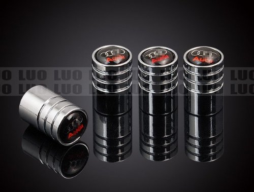 Car parts Racing 4 Pcs Chrome Auto Logo Stainless Airtight Wheel Tire Valve Caps Stem Air Fit For Q3 Q5 Q7 A5 A7 A8 R8 S5 S6 TT TTS RS5 Valve Stems & Caps LUO LUOO-CAX13-11-A014