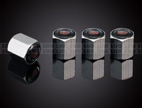 Car parts Racing 4 Pcs Chrome Auto Logo Stainless Airtight Wheel Tire Valve Caps Stem Air Fit For ATS CTS SRX ESCALADE Valve Stems & Caps LUO LUOO-CAX13-11-B018