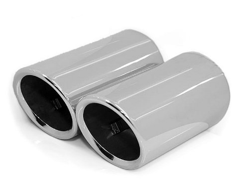 Auto parts Stainless Steel Exhaust Muffler Tip Pipes Fits For VW Jetta 6 MK6 2.0 TDI 2.5 2011 2012 A Pair Chrome Pipes LIN LIN336-CBD13-11-A018