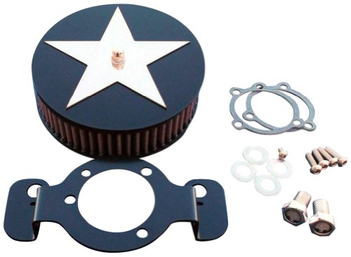 DK Custom Products Mirror Finish on Black Powder HiFlow 587 Complete Air Cleaner System for Harley-Davidson Twin Cam- Models Air Filters DK Custom DK-AC-587-MB-TC