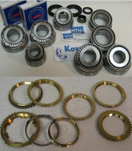 F5M33 5-SPEED MANUAL TRANSMISSION REBUILD KIT WITH SYNCHRO RINGS FITS '93-'99 FRONT WHEEL DRIVE ECLIPSE LASER TALON STEALTH Rebuild Kits Power Torque BK366EWS