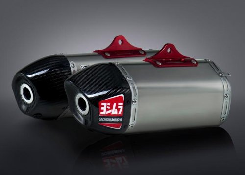 Yoshimura RS-9 Dual Full System - Titanium Muffler - Carbon Fiber End Cap , Material: Titanium 228421H720 Parts Yoshimura 228421H720