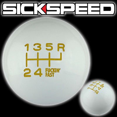 Knobs Sickspeed WHT INLAY YEL F*ING FAST 6RUR 16X1.5