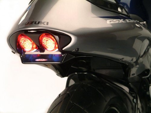 Powerbronze 331-S106L-003 Tail Guard (Undertray) to fit Suzuki GSX1300R Hayabusa Shotgun style LED lights available. Black high impact plastic Body Work Powerbronze International 331-S106L-003