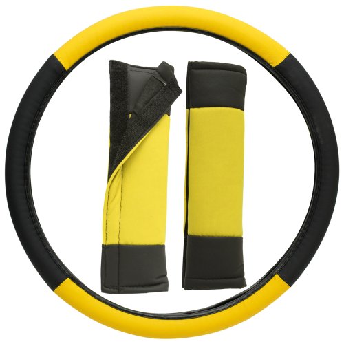 Steering Accessories Oxgord SW-PU-MINI-COOPER-YW-BK