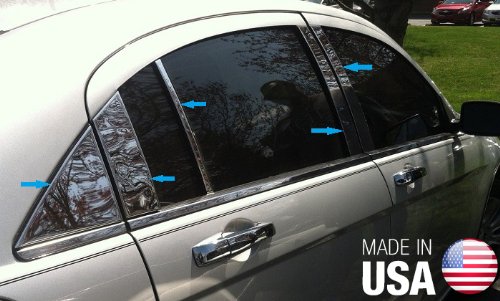 Made in USA! Fit 06-09 Hyundai Sonata 10PC Stainless Steel Chrome Pillar Post Trim Windows MaxMate PP-10HY1006