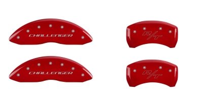 MGP Caliper Covers 12162SCBRRD Caliper Cover with Red Powder Coat Finish, (Set of 4) Calipers Without Pads MGP Caliper Covers 12162SCBRRD