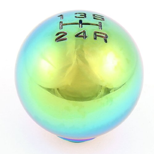12.5mm Hole Dia Bake Blue Round Alloy Motor Gear Shift Knob Shifter Knobs Amico a13101000ux0938