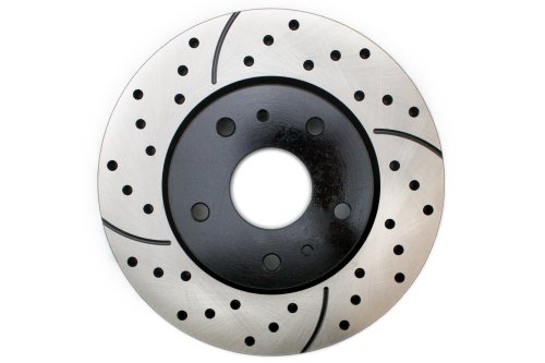 Prime Choice Auto Parts PR41501L Front Drivers Side Performance Drilled And Slotted Brake Rotor Rotors Prime Choice Auto Parts PR41501L