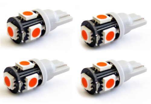 Genssi 4x 194 168 2825 5-SMD Pink Magenta High Power LED Car Lights Bulb Bulbs Genssi 4x-194-5SMD-P