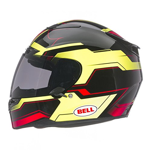 Bell Speed Adult RS-1 Street Motorcycle Helmet - Hi-Viz Yellow/Black/Red - Medium Helmets Bell 7047636